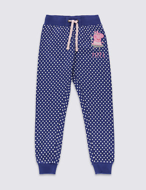 Pure Cotton Peppa Pig™ Spotted Joggers (1-7 Years) Image 2 of 3