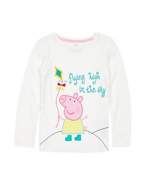 Pure Cotton Peppa Pig™ T-Shirt with StayNEW™ (1-7 Years) Image 2 of 4