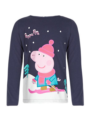 Pure Cotton Peppa Pig™ T-Shirt with StayNEW™ (1-7 Years) Image 2 of 3