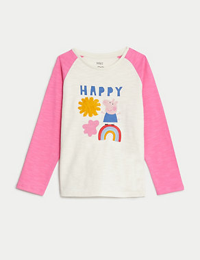 Pure Cotton Peppa Pig™ Top (2-8 Yrs) Image 2 of 5