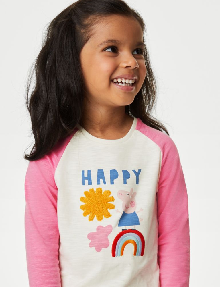 Pure Cotton Peppa Pig™ Top (2-8 Yrs) 3 of 5