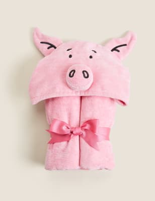 Pure Cotton Percy Pig™ Kids Hooded Towel Image 2 of 6