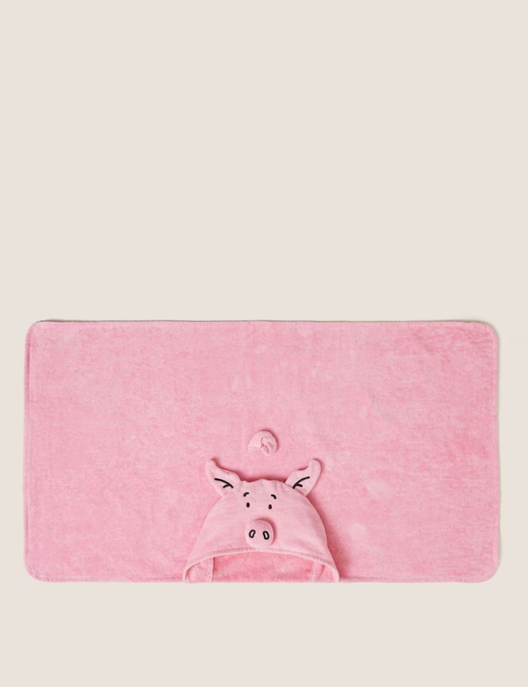 Pure Cotton Percy Pig™ Kids Hooded Towel 4 of 6