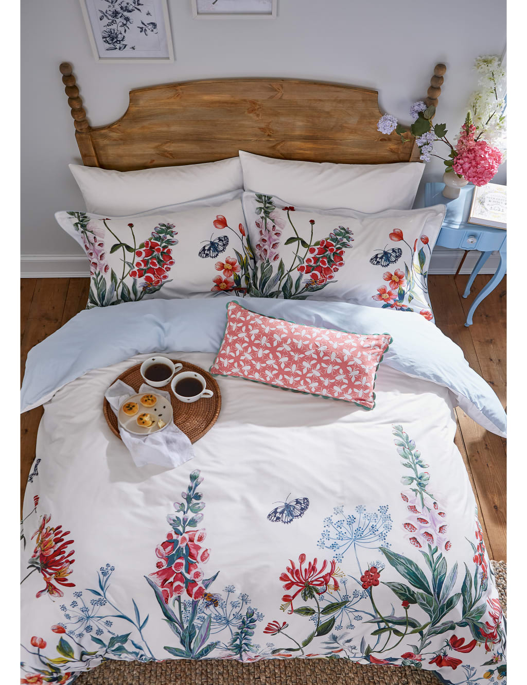 Joules Set Biancheria Da Letto Permacultura - Copripiumino Con Stampe Floreali E Fodere, Multi Colore - 4