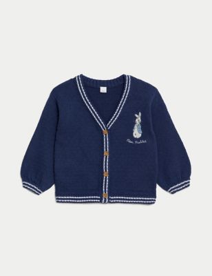 Pure Cotton Peter Rabbit™ Knitted Cardigan (0-3 Yrs) Image 2 of 6