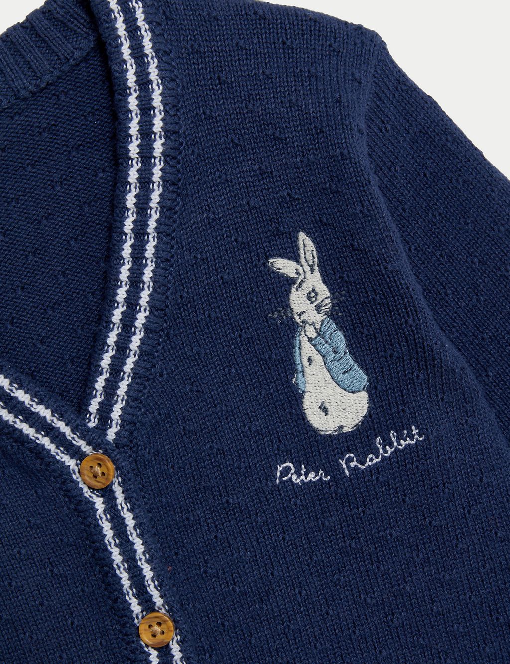 Pure Cotton Peter Rabbit™ Knitted Cardigan (0-3 Yrs) 5 of 6