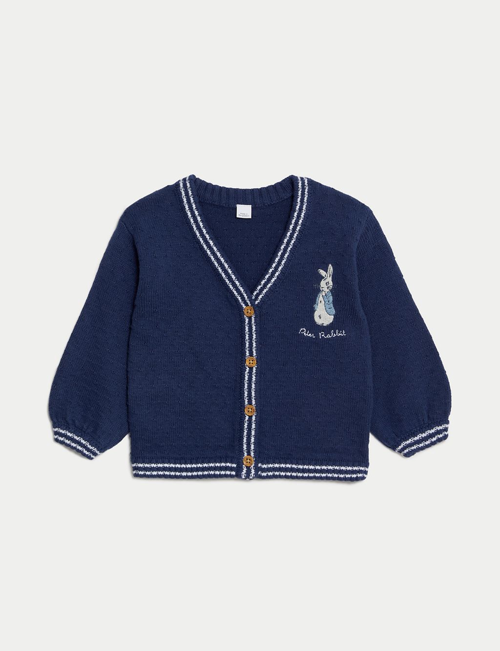 Pure Cotton Peter Rabbit™ Knitted Cardigan (0-3 Yrs) 1 of 6
