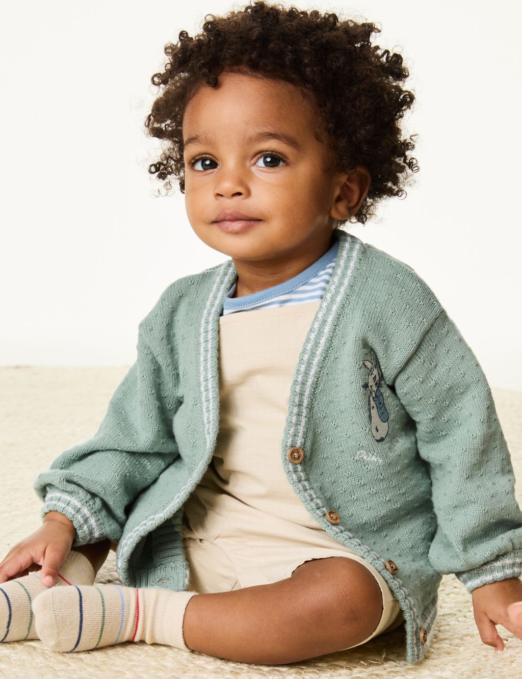 Pure Cotton Peter Rabbit™ Knitted Cardigan (0-3 Yrs) 3 of 6