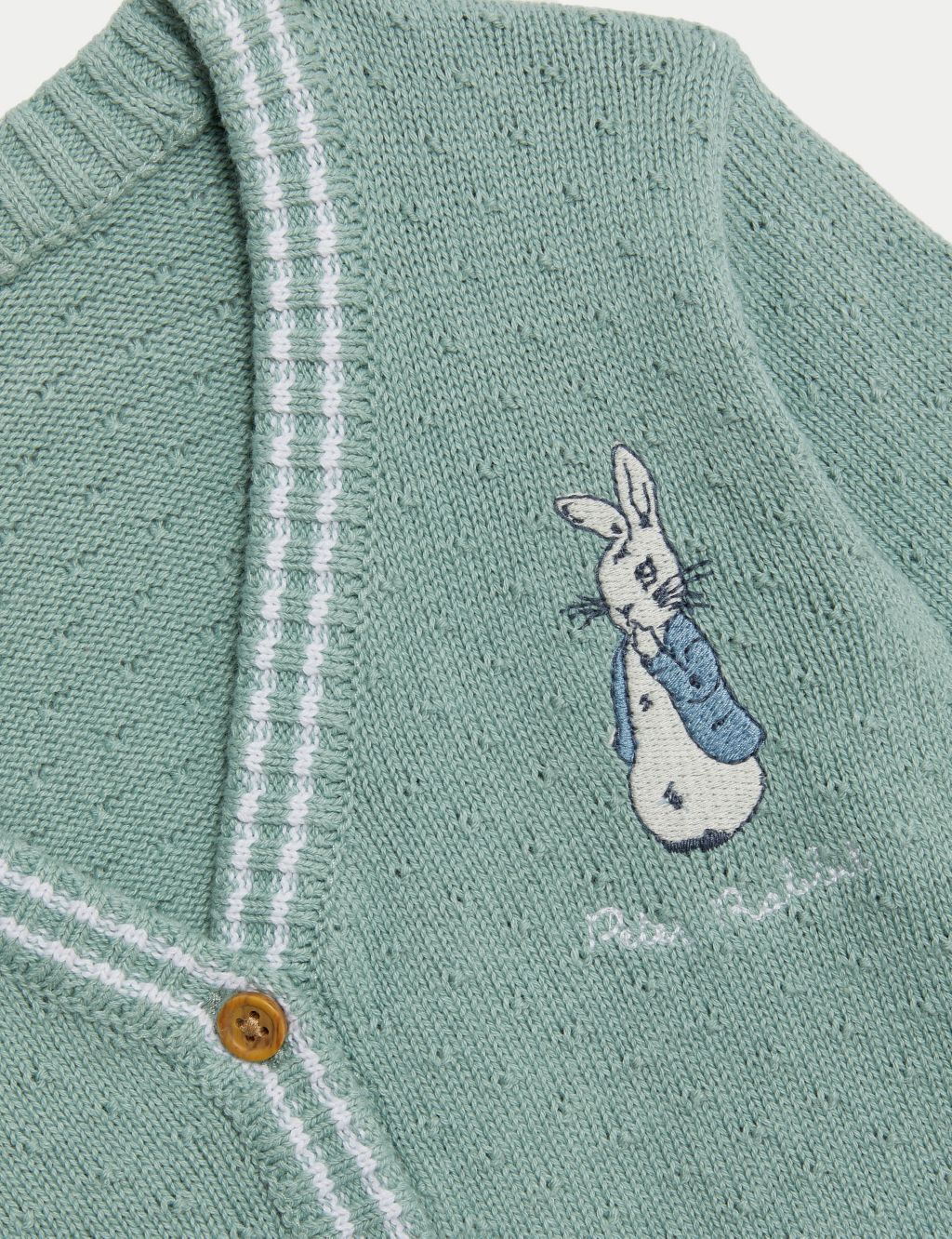 Pure Cotton Peter Rabbit™ Knitted Cardigan (0-3 Yrs) 5 of 6