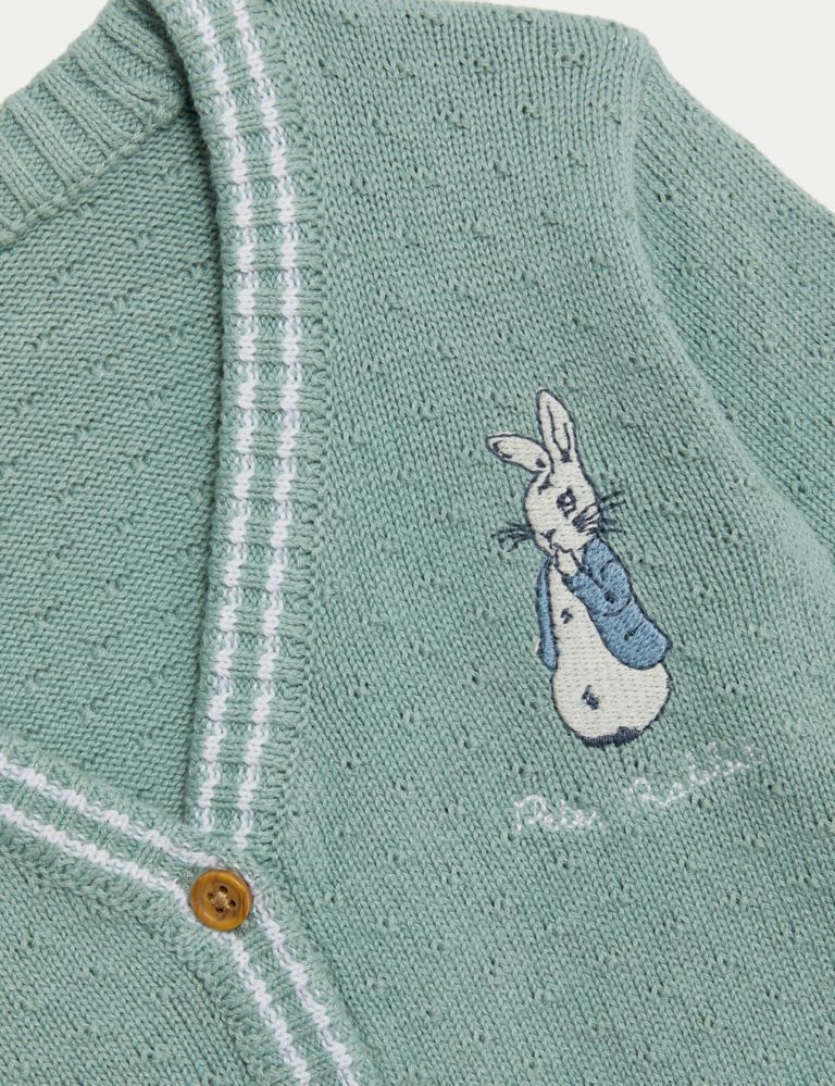 Pure Cotton Peter Rabbit™ Knitted Cardigan (0-36 Mths) 5 of 6