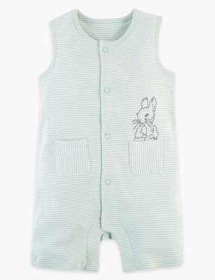 Little Me Floral Mix Organic Romper with Hat White