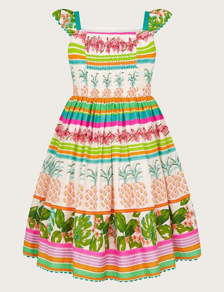 Pure Cotton Pineapple Dress (5-15 Yrs) 2 of 3