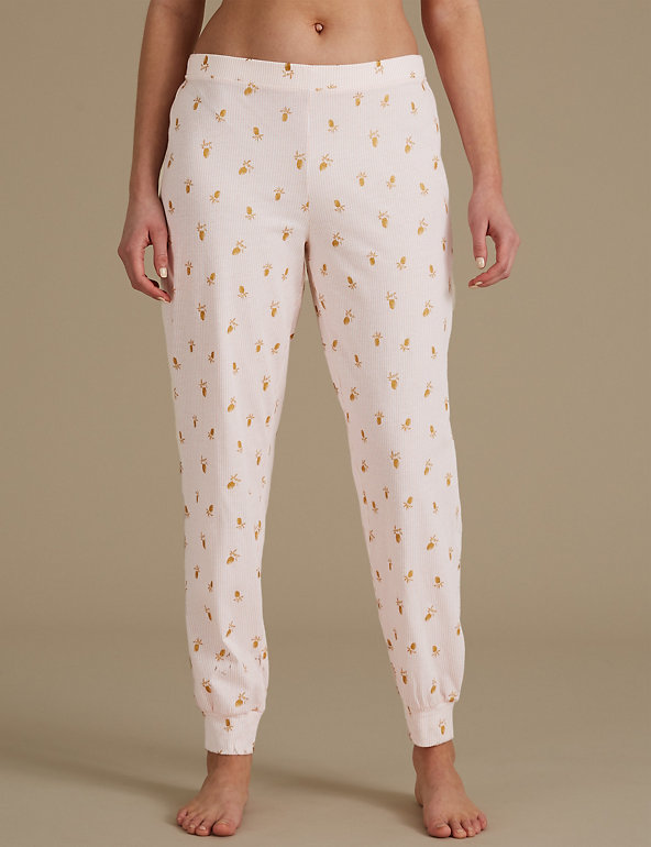 Ex Marks and Spencer Pineapple Print Pyjama Set Sizes 8/10 16/18 P157.22 