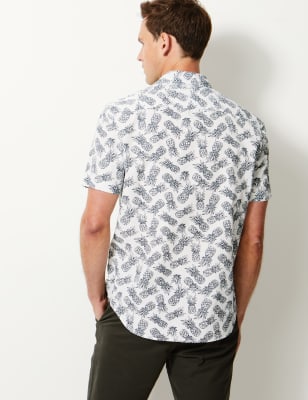 Pineapple print shirt clearance mens