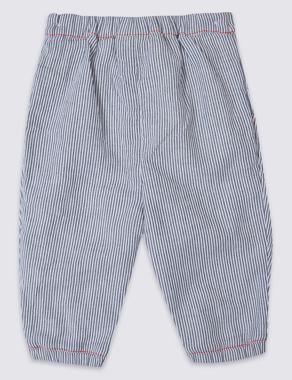 Pure Cotton Pinstripe Trousers 2 of 2