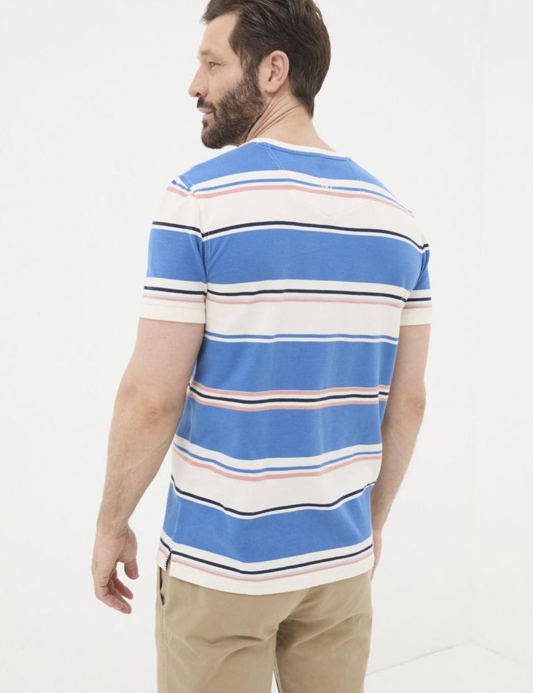 Pure Cotton Piqué Striped T-Shirt 3 of 5