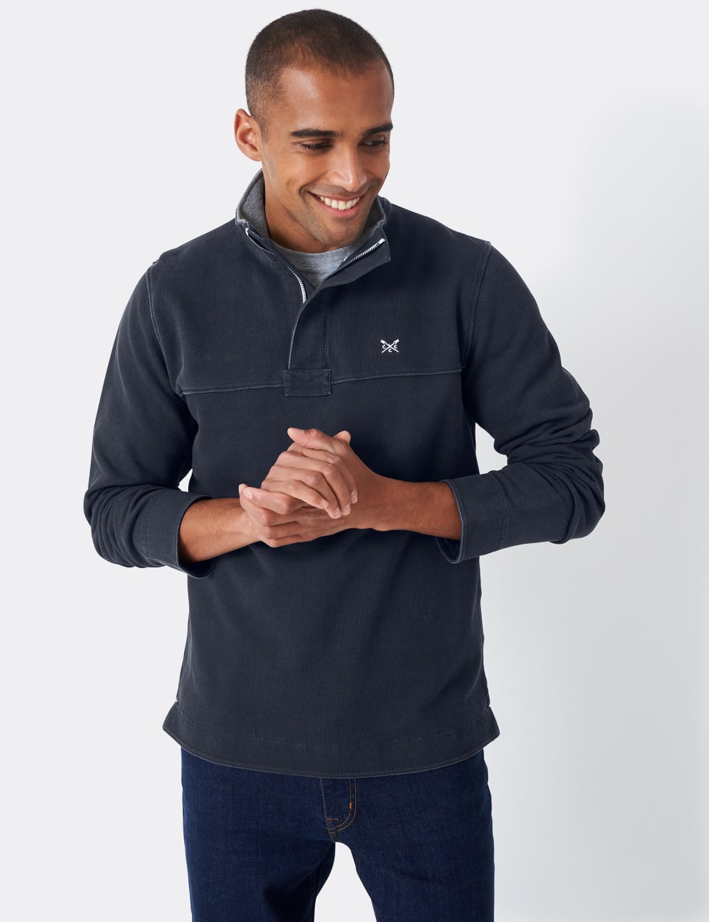 Cotton sales pique sweatshirt