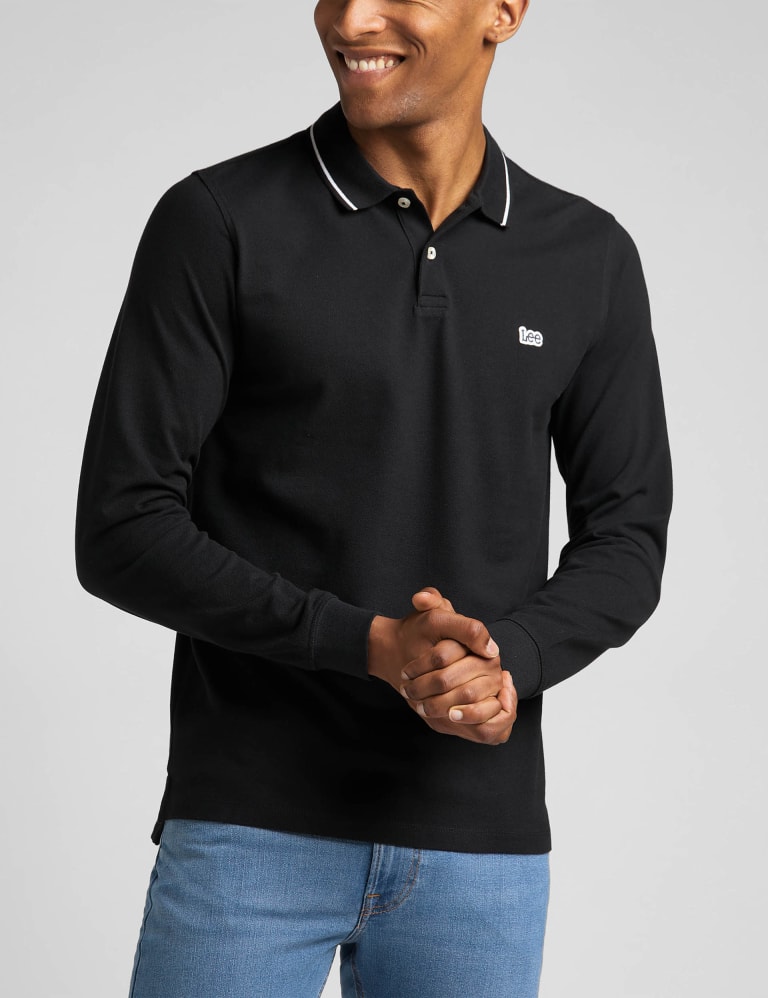 Long sleeve polo shirt marks and spencer top