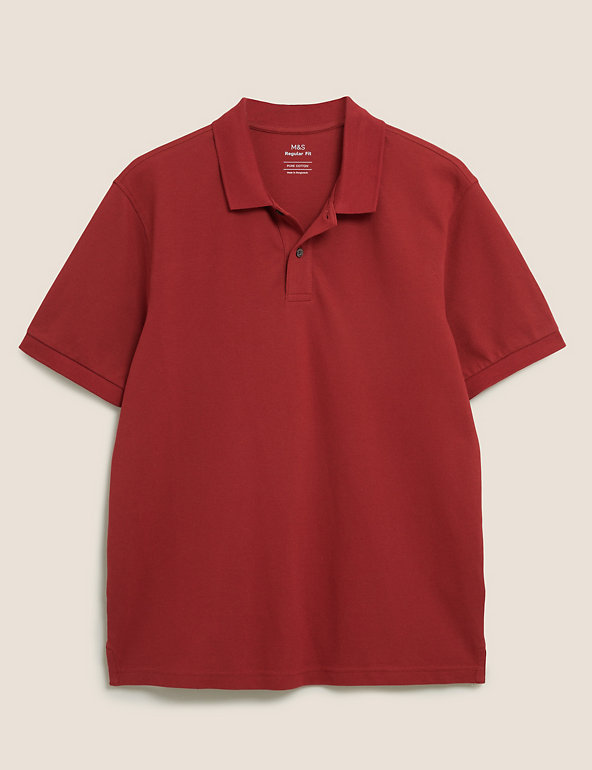 Pure Cotton Pique Polo Shirt Image 1 of 1