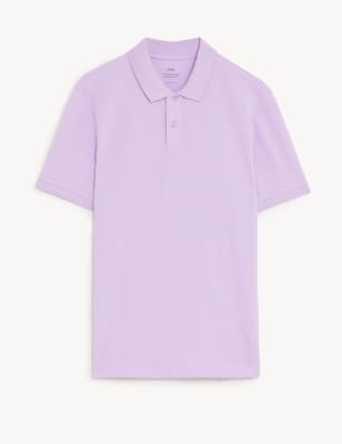 Pure Cotton Pique Polo Shirt Image 2 of 4
