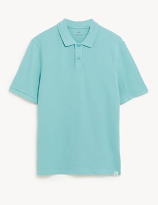 Pure Cotton Pique Polo Shirt Image 2 of 4