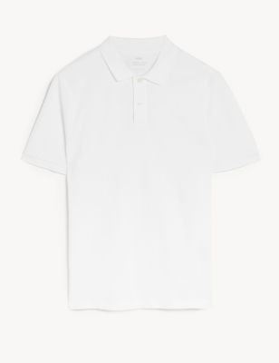 Pure Cotton Pique Polo Shirt Image 2 of 5