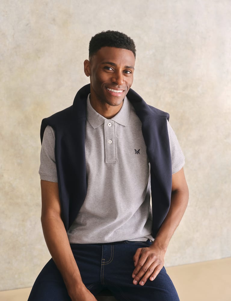 Pure Cotton Pique Polo Shirt Crew Clothing M S