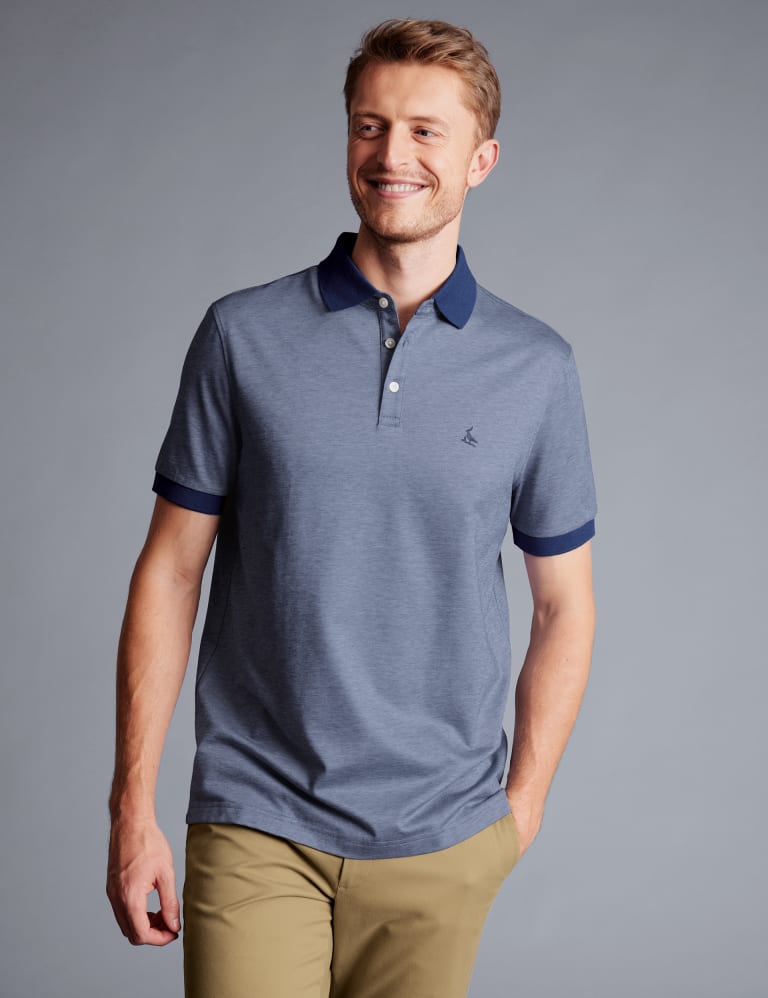 Pure Cotton Pique Polo Shirt Charles Tyrwhitt M S
