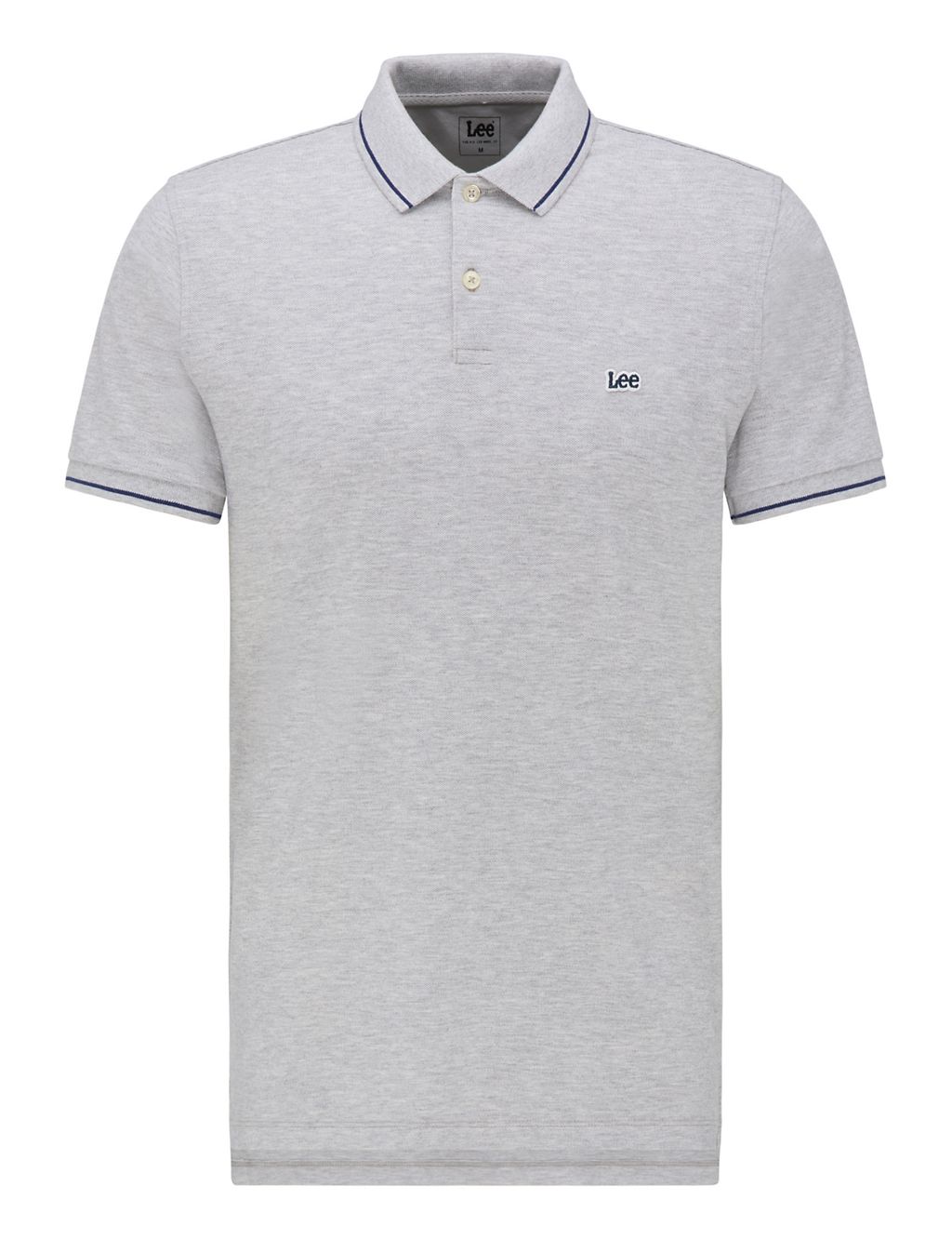 Pure Cotton Pique Tipped Polo Shirt 1 of 5