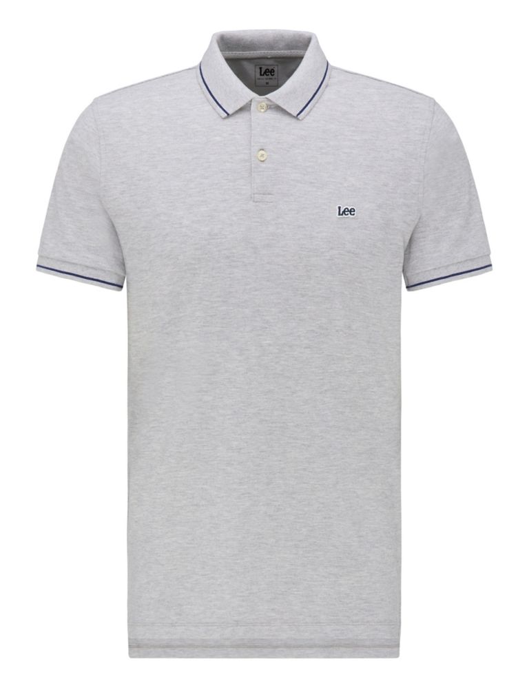 Pure Cotton Pique Tipped Polo Shirt 2 of 5