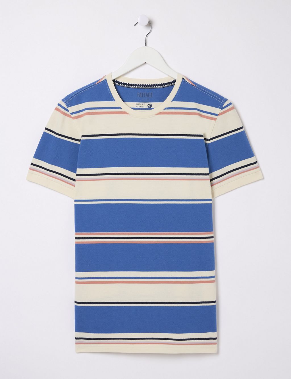 Pure Cotton Piqué Striped T-Shirt 1 of 5