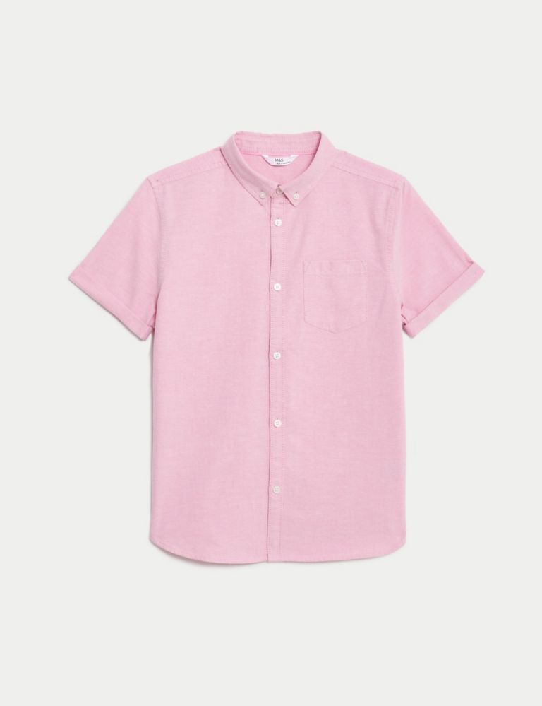 Pure Cotton Plain Shirt (6-16 Yrs) 1 of 1