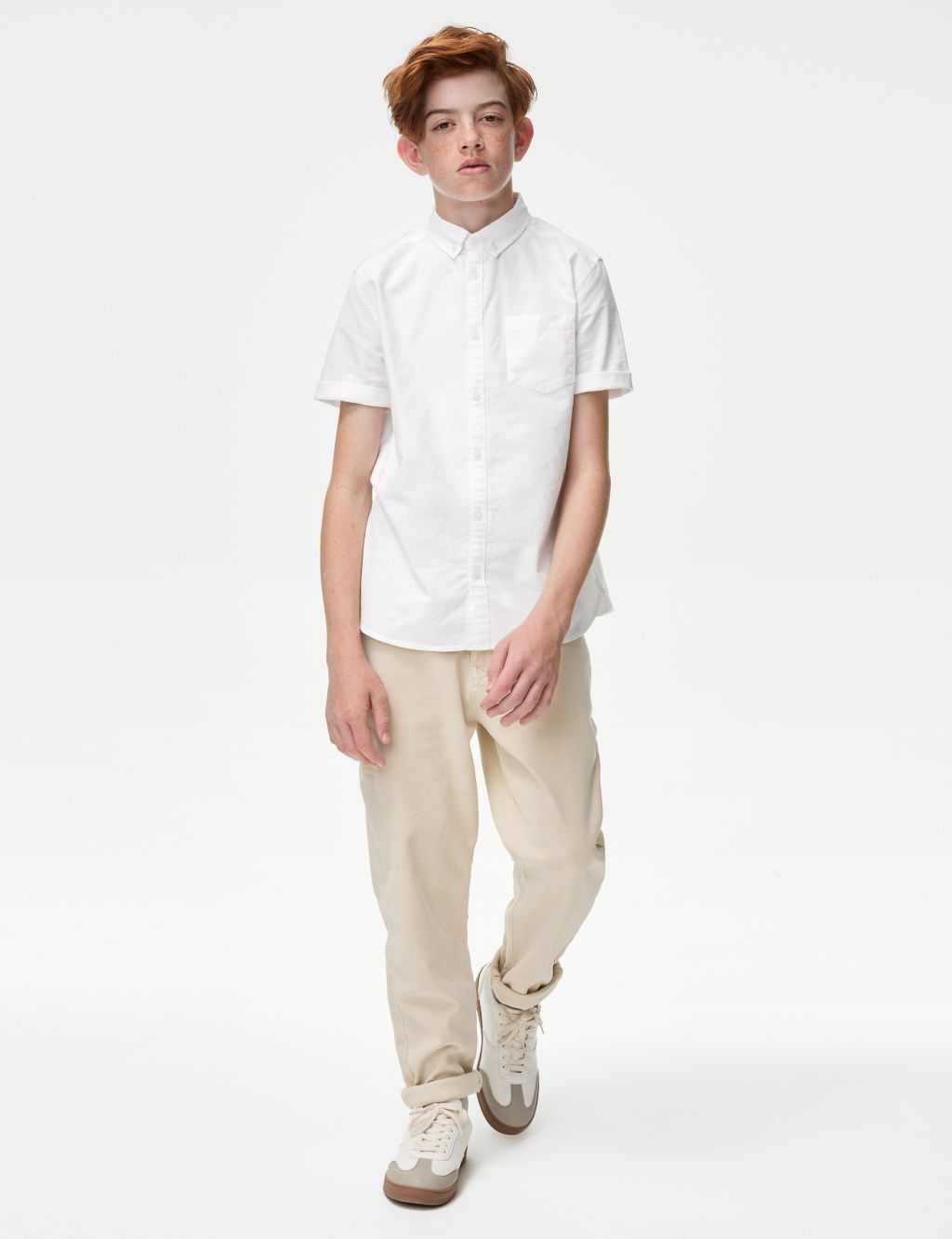 Pure Cotton Plain Shirt (6-16 Yrs) | M&S Collection | M&S