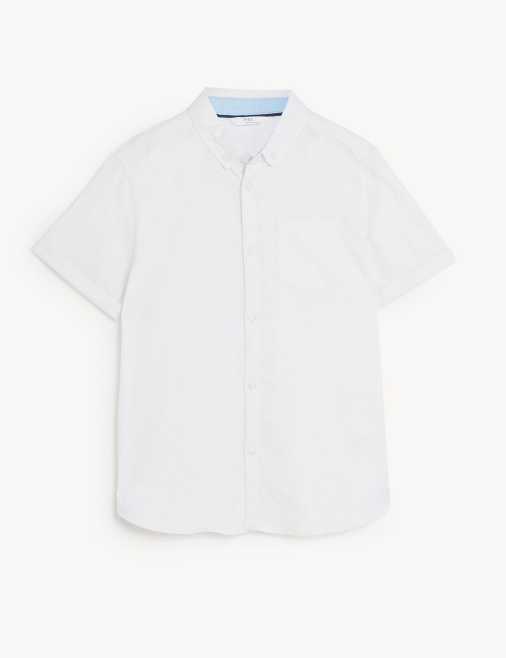 Pure Cotton Plain Shirt (6-16 Yrs) 2 of 4