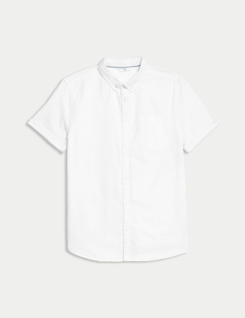 Pure Cotton Plain Shirt (6-16 Yrs) 1 of 4
