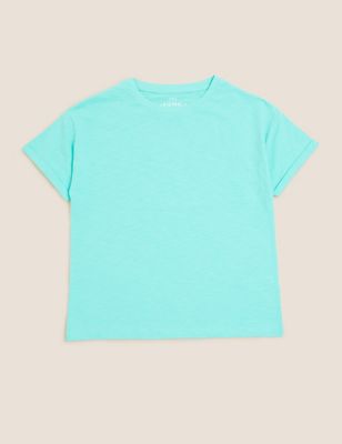 Pure Cotton Plain T-Shirt (6-16 Yrs) Image 2 of 4