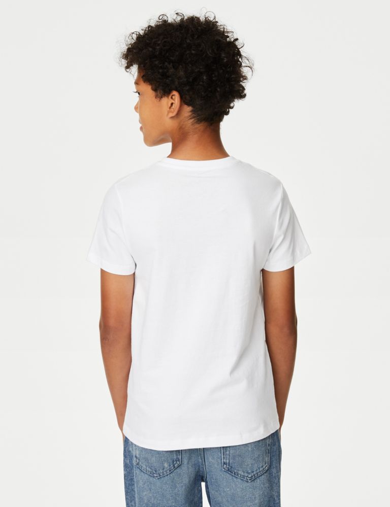 Pure Cotton Plain T-Shirt (6-16 Yrs) 4 of 4