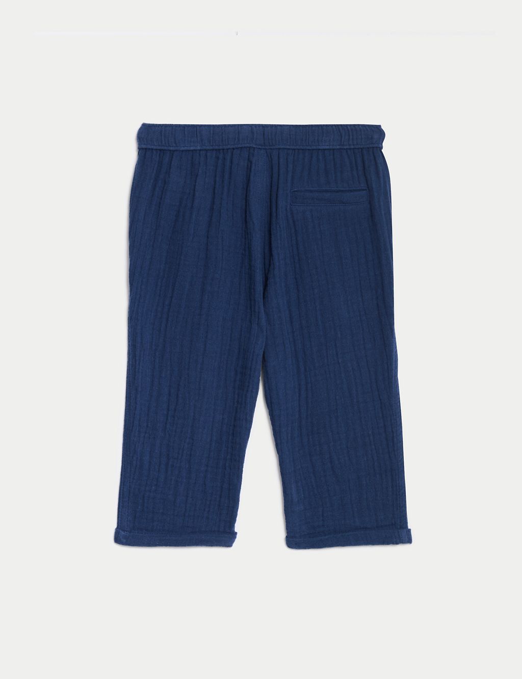 Pure Cotton Plain Trousers (0-3 Yrs) 2 of 3