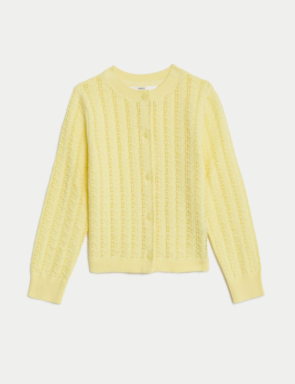 Pure Cotton Pointelle Cardigan (2-8 Yrs) 1 of 5