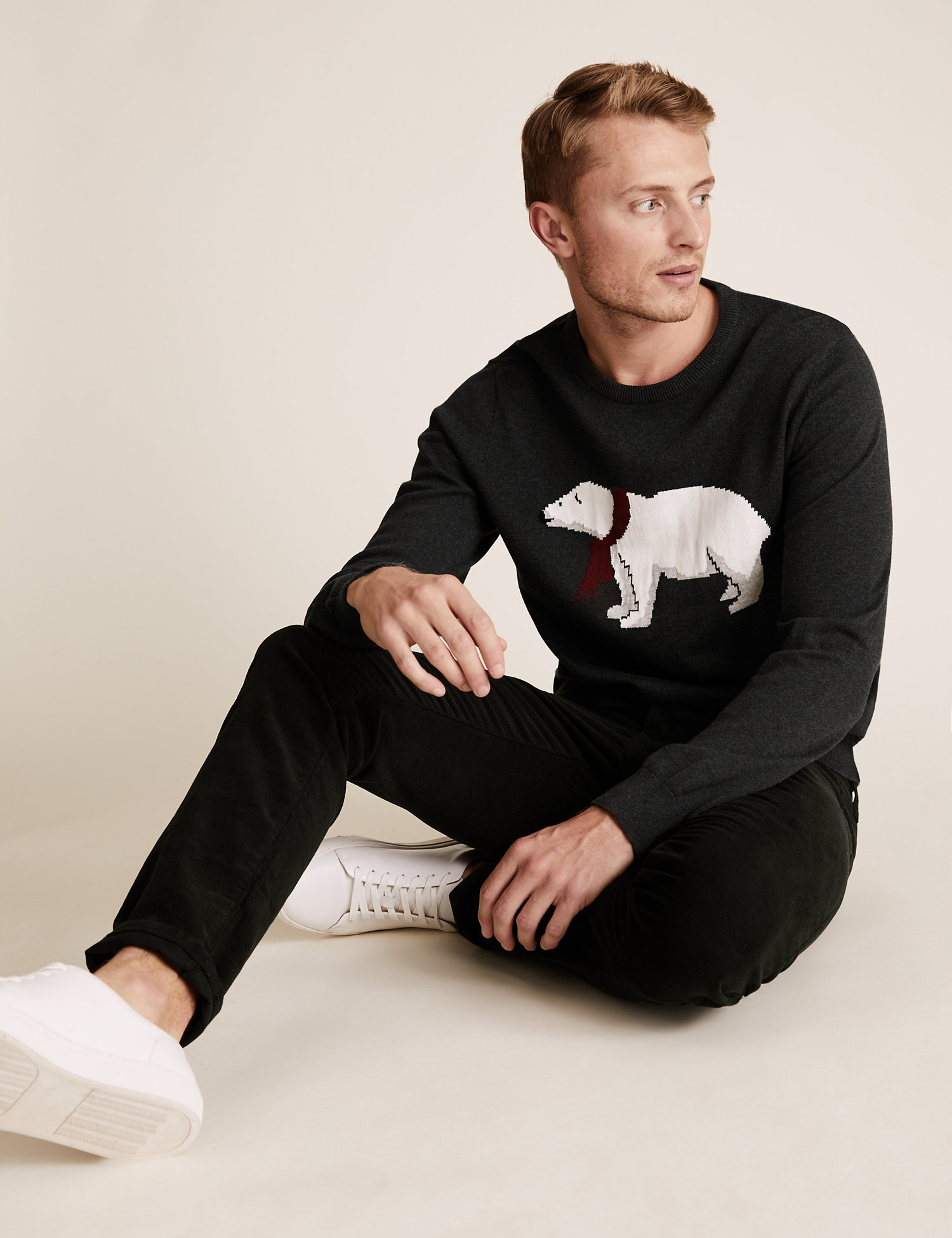 Polar Bear Sweater from Next in black