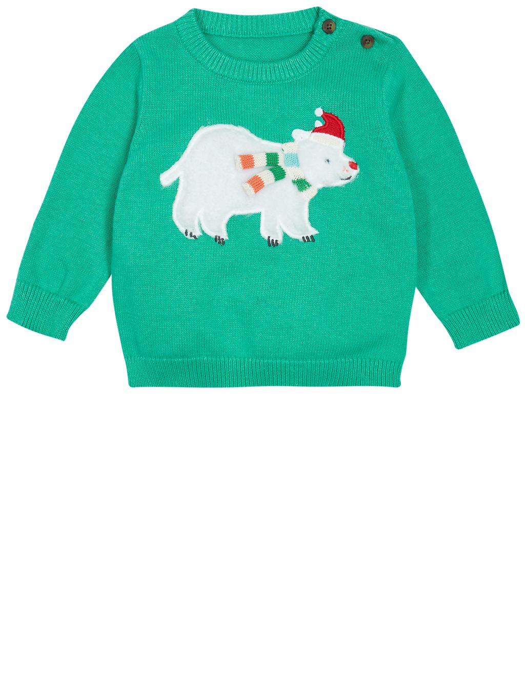 Pure Cotton Polar Bear Christmas Jumper 4 of 5