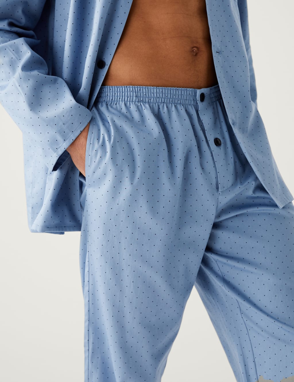 Pure Cotton Polka Dot Pyjama Set M&S Collection M&S