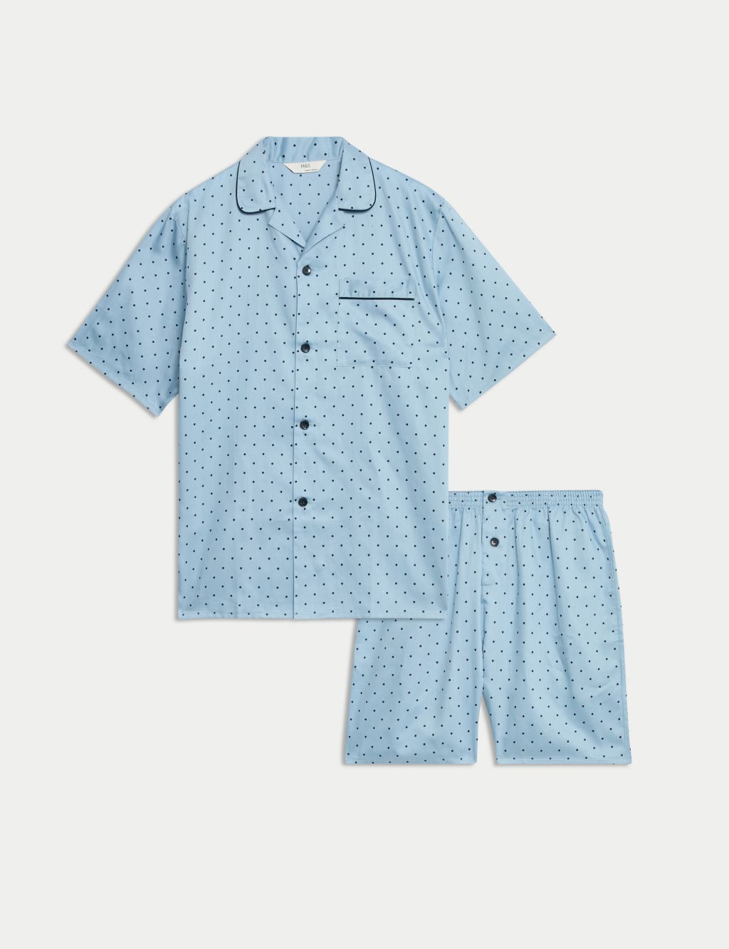 Pure Cotton Polka Dot Pyjama Set 1 of 6