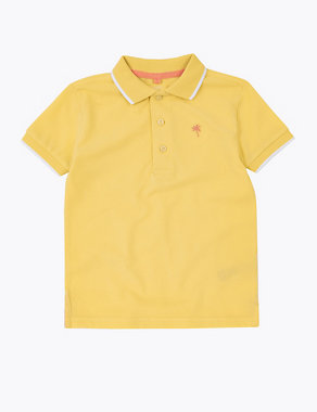 Pure Cotton Polo Shirt (2-7 Yrs) Image 2 of 4