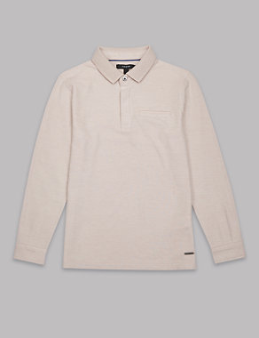 Pure Cotton Polo Shirt (3-16 Years) Image 2 of 4
