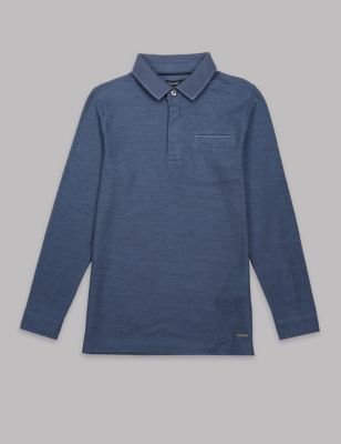 Pure Cotton Polo Shirt (3-16 Years) Image 2 of 4