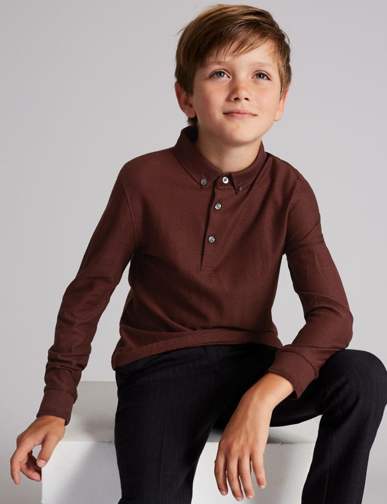 Pure Cotton Polo Shirt (3-16 Years) 1 of 4