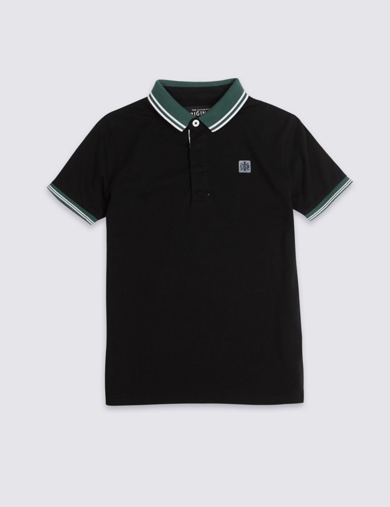 Pure Cotton Polo Shirt (3-16 Years) 2 of 5