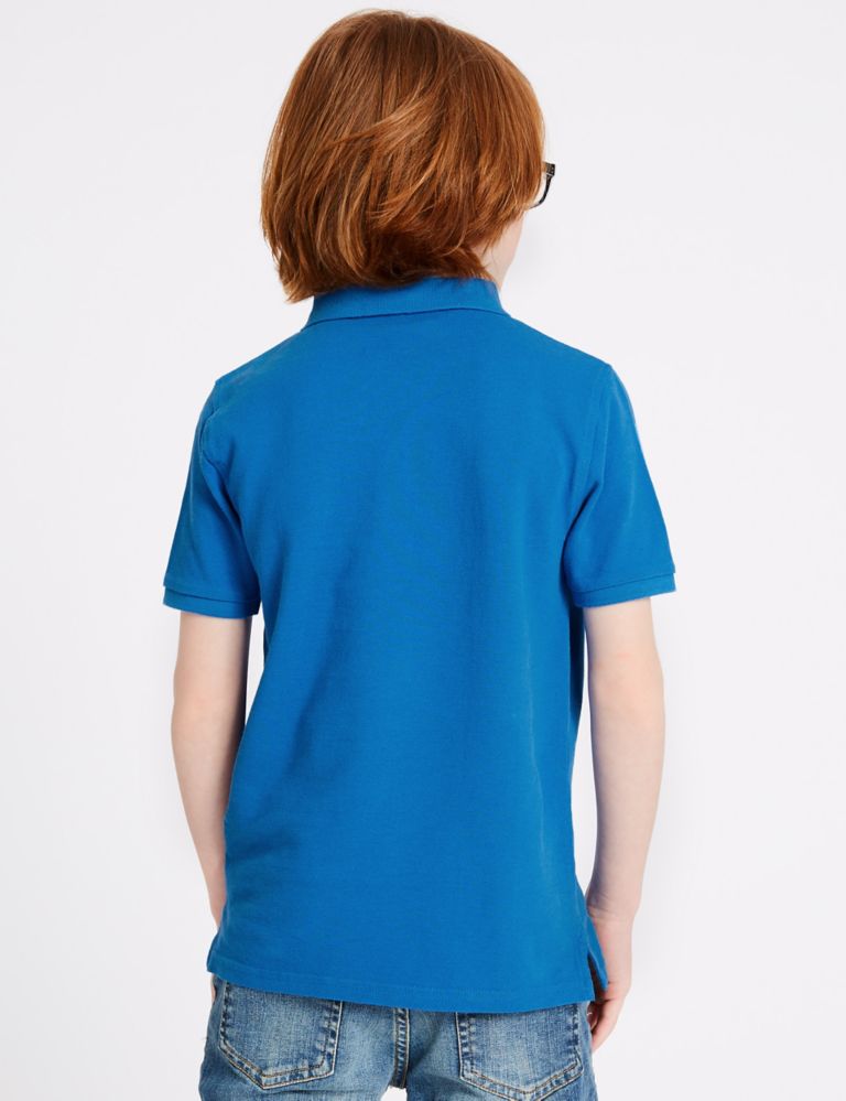 Pure Cotton Polo Shirt (3-16 Years) 3 of 4
