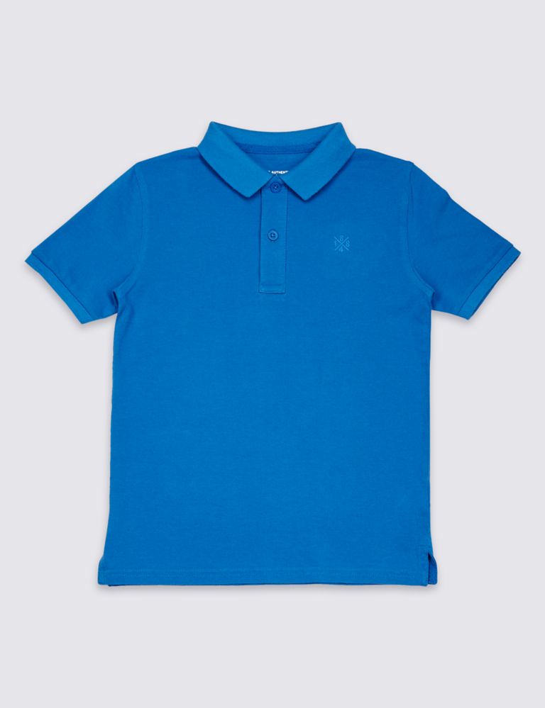 Pure Cotton Polo Shirt (3-16 Years) 2 of 4